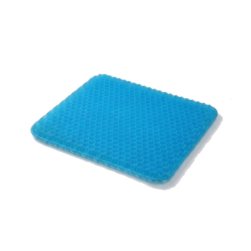 Gel-Sitzkissen fürs Büro mit Wabenstruktur – Blau – Produktansicht
