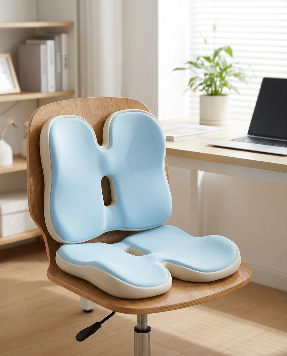 Steißbein-Sitzkissen H-Form, druckentlastend – Himmelblau – life