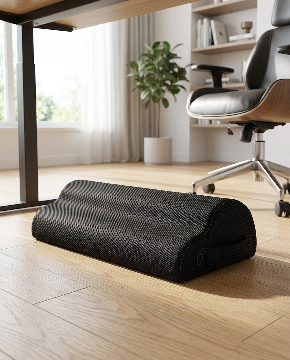 Lendenkissen ergonomische Kontur, Netzbezug – schwarz – life