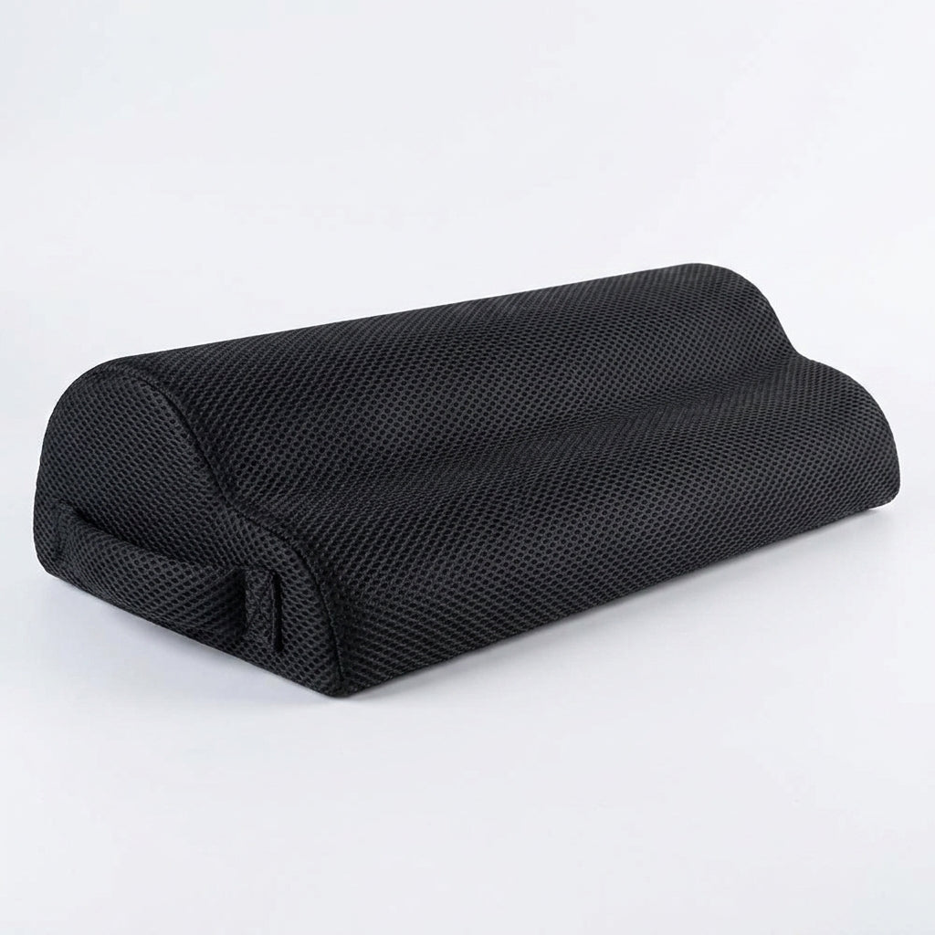 Lendenkissen ergonomische Kontur, Netzbezug – schwarz – studio