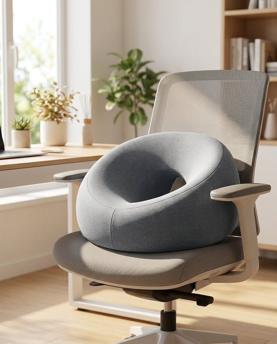 Sitzring Entlastungskissen Memory-Schaum U-Form – Grau – life