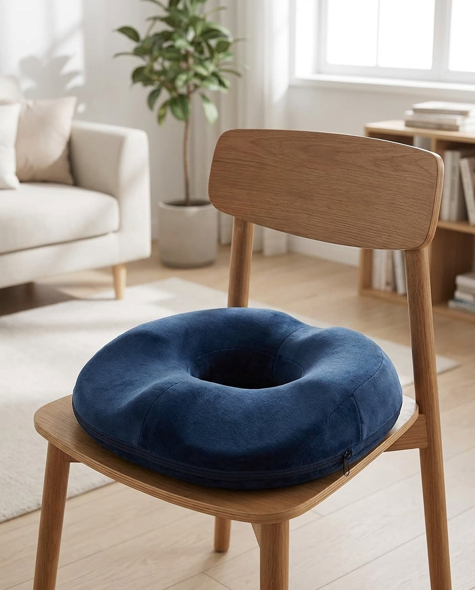 Sitzring Entlastungskissen Steißbein-Entlastung U-Form – dunkelblau – life