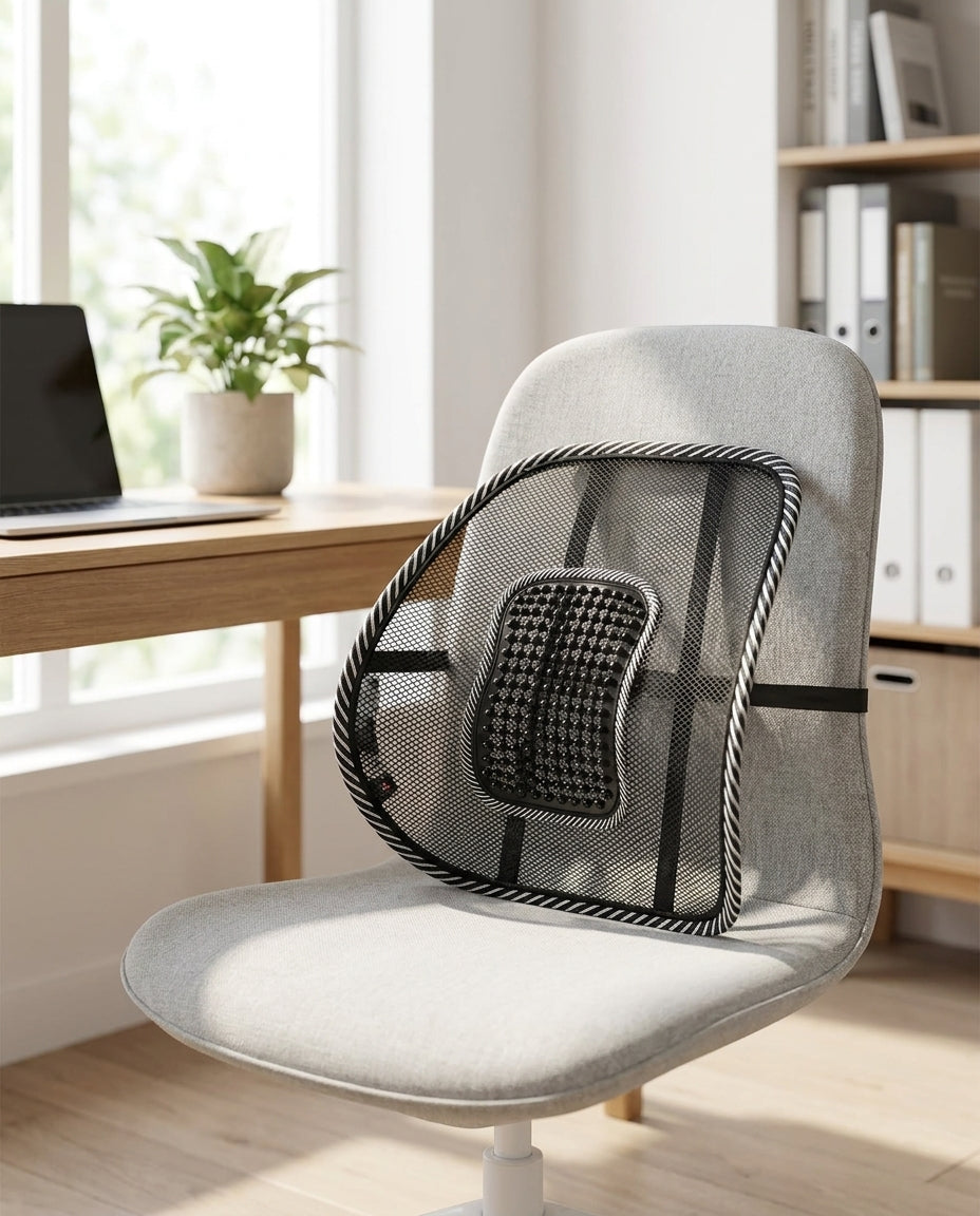 Lendenkissen Atmungsaktives Netzgewebe, Massagepad – schwarz – life