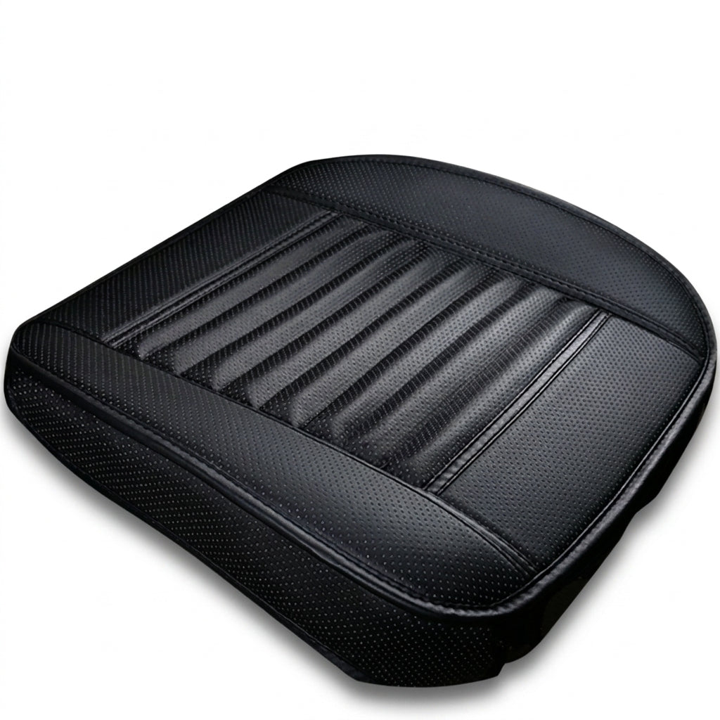 Auto-Sitzkissen perforiert, geripptes Design – schwarz – hero