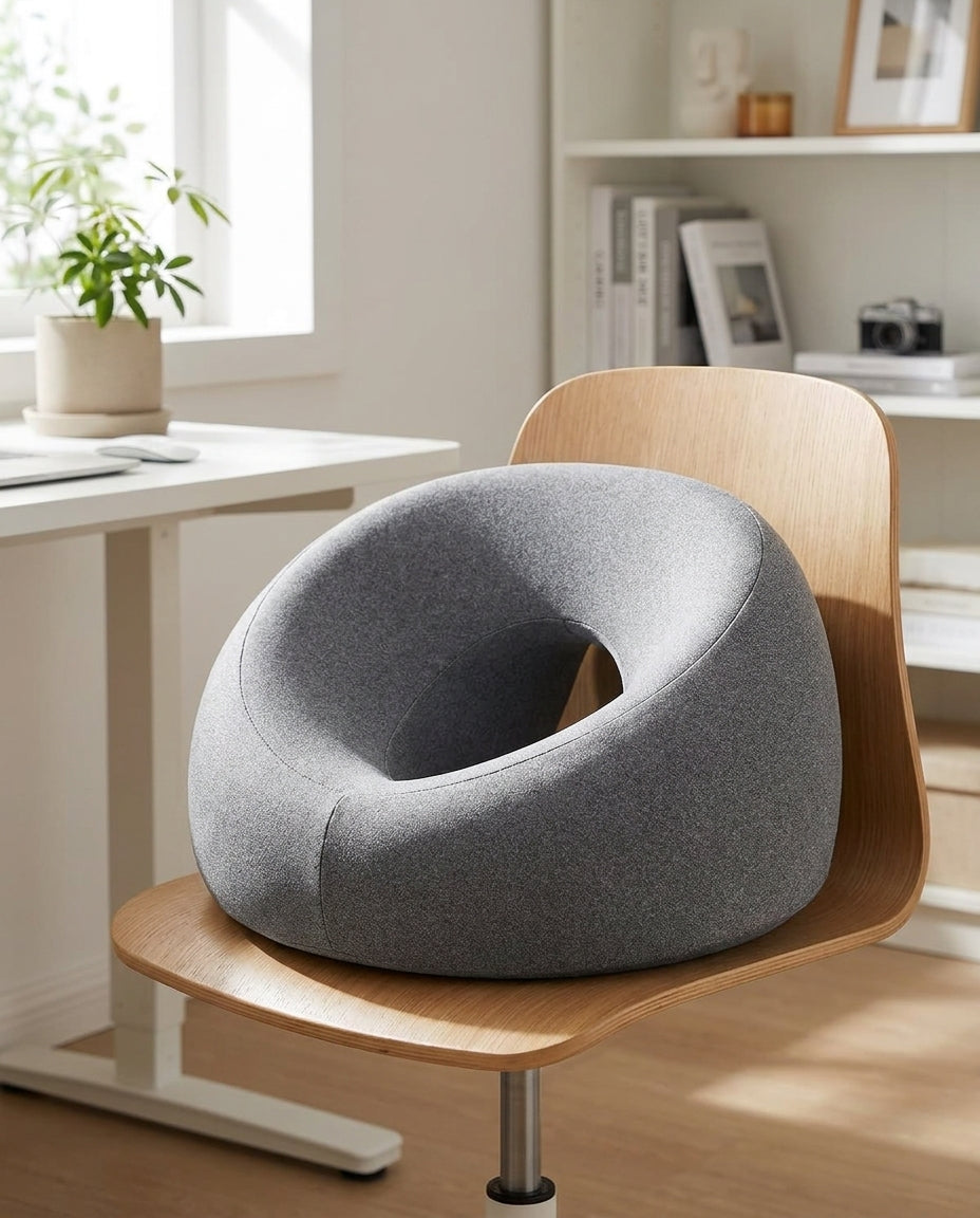 Steißbein-Sitzkissen Donut-Form orthopädisch – Grau – life