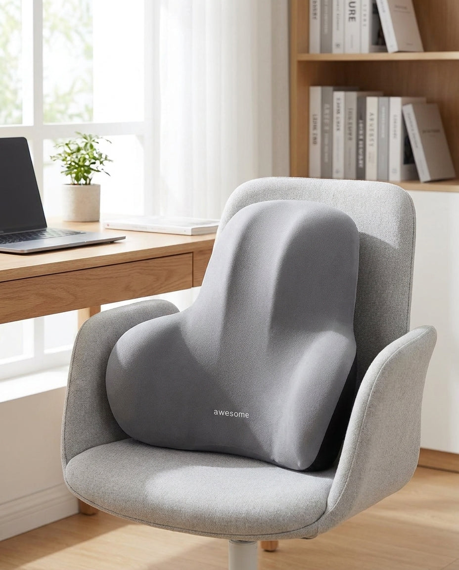 Lendenkissen Memory-Schaum Konturform – Grau – life