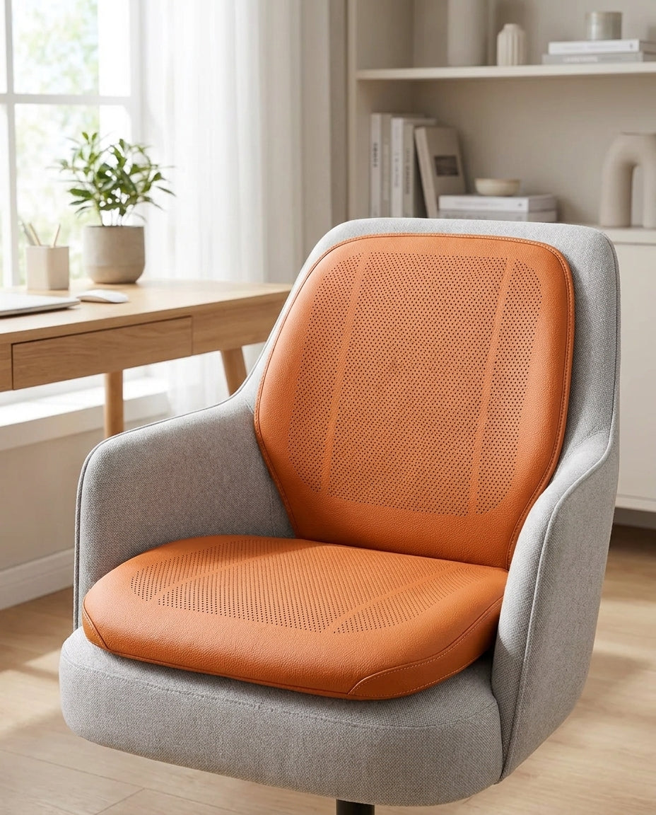 Orthopädisches Sitzkissen Perforierte Oberfläche atmungsaktiv – Terrakotta – life